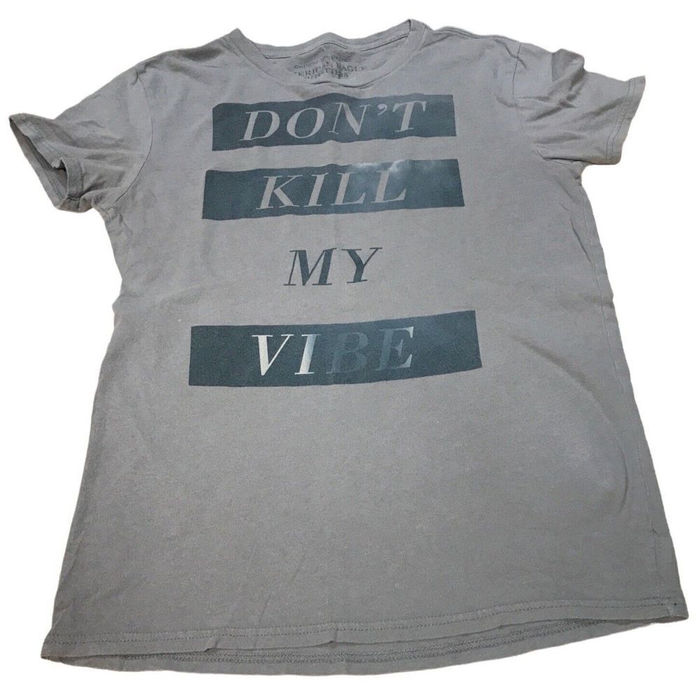 AEO American‎ Eagle Outfitters Mens Tshirt Xsmall Athletic fit Gray short sleeve